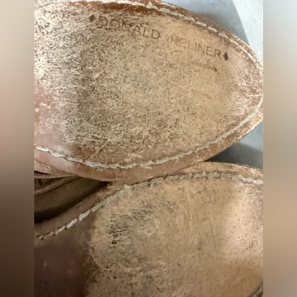 Donald J. Pliner Devi Brown Leather Boots 8 - Picture 5 of 6